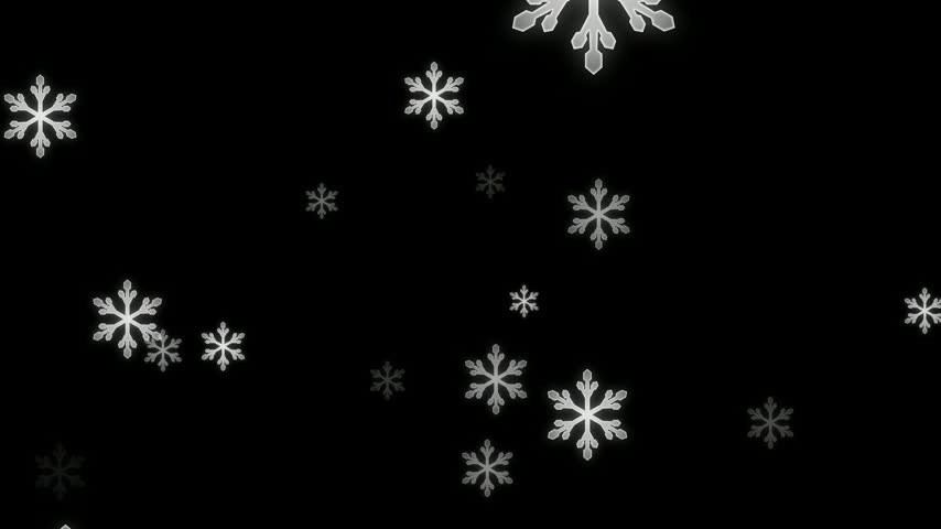 Snowflake particle overlay on transparent background, 4K alpha channel, forward motion seamless loop.