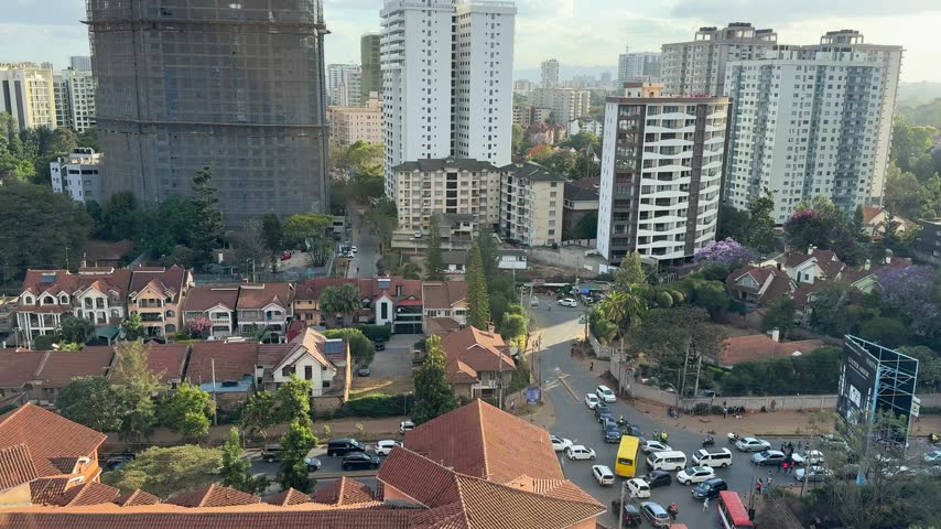 Modern Nairobi Skyline and Central Business District in Kenya