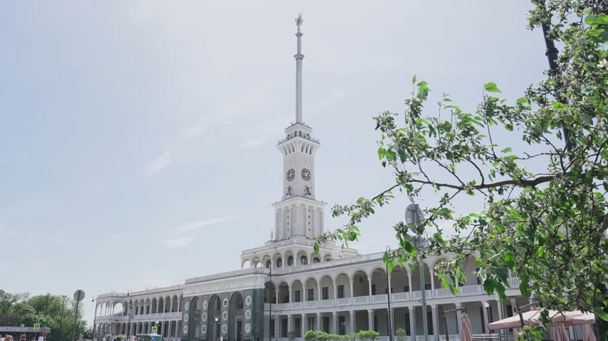 The clock tower in the city center