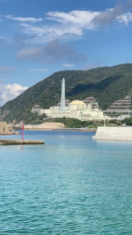 The sea in Fukui Prefecture and Monju in the distance.