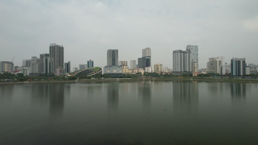Aerial view of skyscrapers in Hanoi, Vietnam
