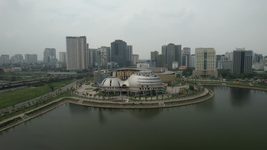 Aerial view of skyscrapers in Hanoi, Vietnam