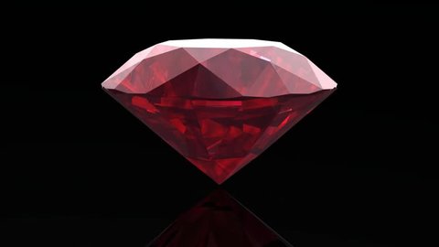 Realistic Red Ruby Reflection Red Glow Stock Vector (Royalty Free ...