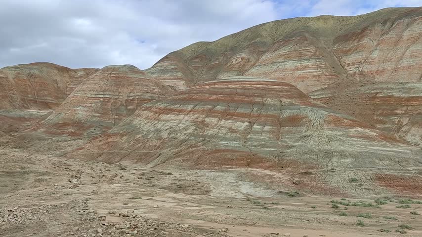 colorful mountain landscape aerial view