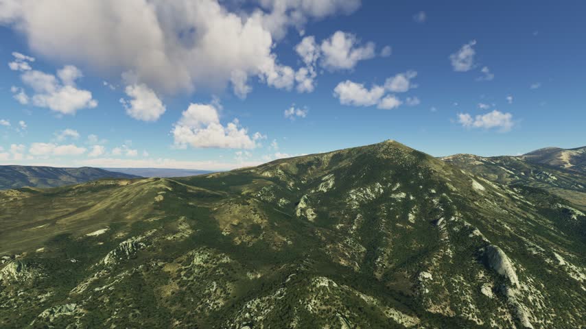 3D - Drone aerial shot of City of Rocks. Almo. Idaho. United States