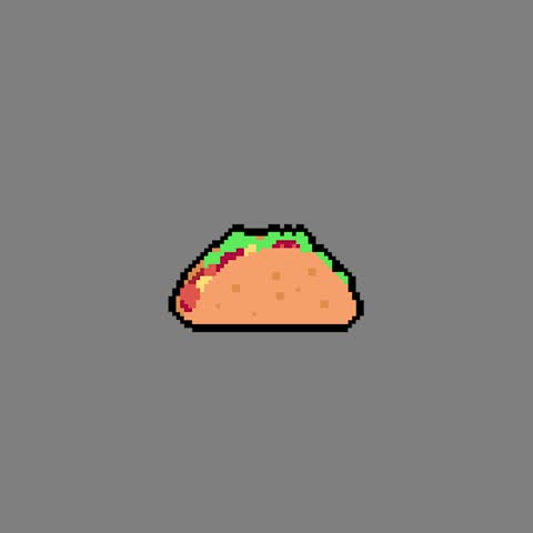 Pixel art Mexican Taco Food Animation Illustration vector for game design
