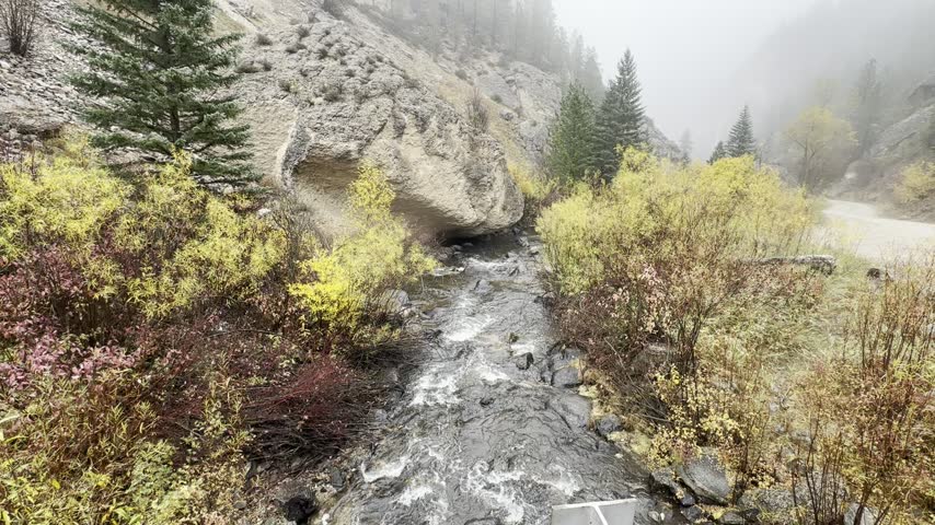 Crazy Woman Canyon is known for its roughly 13-mile unpaved scenic route through the Bighorn Mountains, featuring towering limestone cliffs, massive boulders, and a creek winding through the canyon. Its unusual name comes from local legends, though the stories differ. 