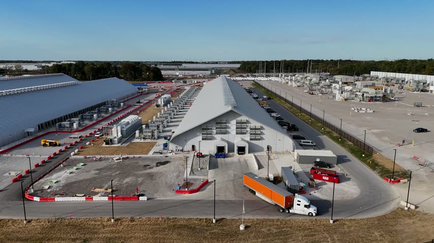 New Albany, Ohio, Data Center captured by a drone on a sunny day