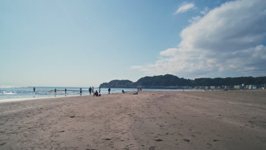 Yuigahama Beach in Kamakura, Kanagawa, Japan