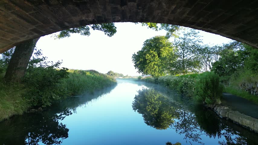 Morning Canal Fly By Sunrise