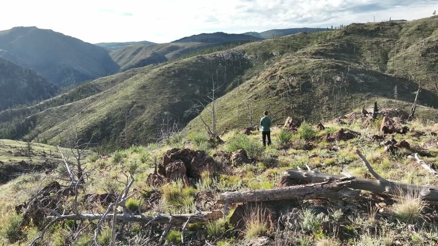 An explorer beholds the incredible mountain vistas of Colorado