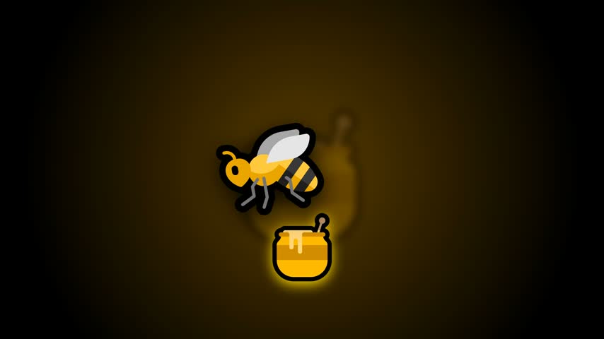 motion graphics video of honey and bees illustration
