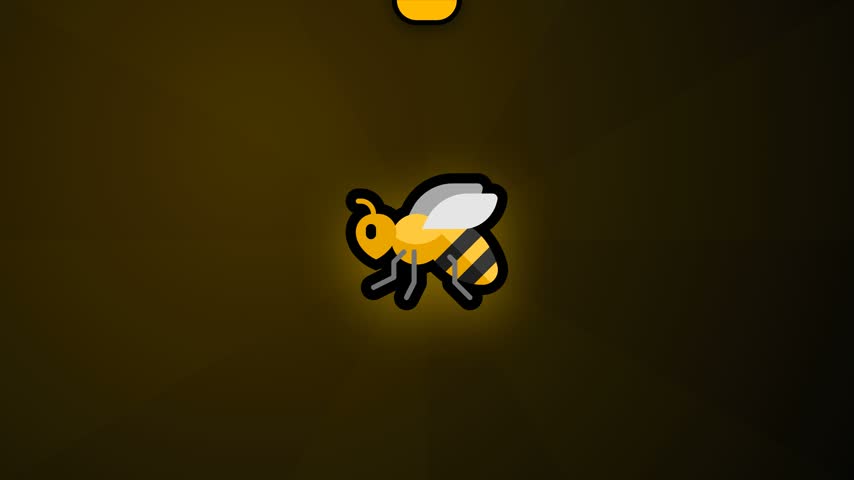motion graphics video of honey and bees illustration