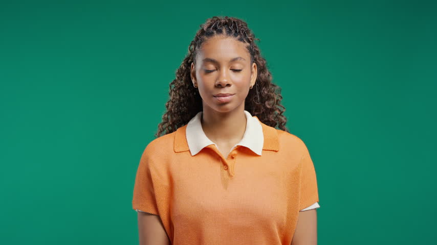 Stylish teenage school girl. Young woman looking with smile. Heathy skin and teeth. Portrait of curly hair, gen Z authentic female model.