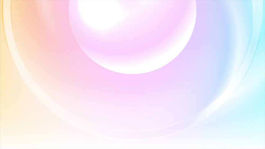 Colorful pastel glossy circle and ring abstract tech motion background. Seamless looping. Video animation Ultra HD 4K 3840x2160