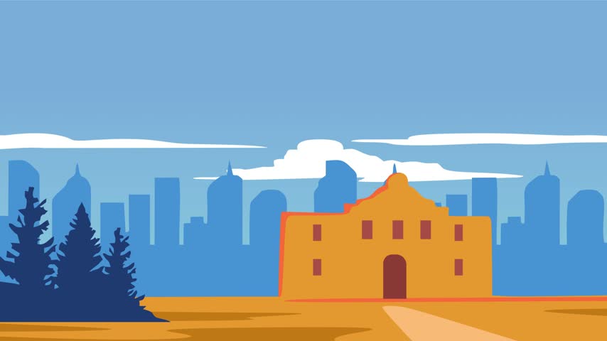 beautiful city views and silhouettes in san antonio texas