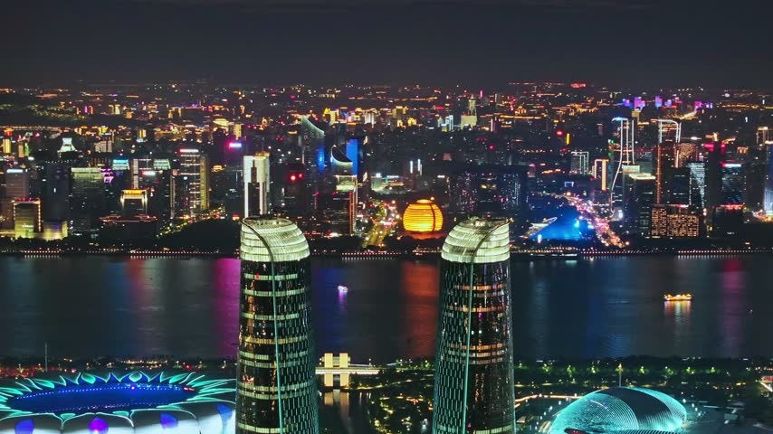 Hangzhou, China – 4K Aerial Collection: Soar above one of China’s most poetic cities, where ancient pagodas rise from misty lakes and futuristic skylines glow along the Qiantang River. This 42-clip collection captures West Lake’s UNESCO landscapes, Leifeng Pagoda at sunrise, the glass towers of Qianjiang New Town, tranquil Xixi Wetland, and emerald Longjing tea terraces. Every shot is stabilized 4K drone footage, graded for cinematic clarity—ready for travel films, documentaries, city branding, and broadcast use. A rare aerial portrait of Hangzhou’s past and future in one frame.