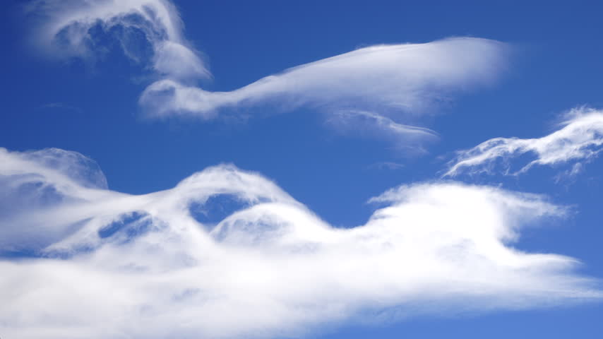 Spectacular clouds in the sky above the European Alps, Switzerland, time-lapse