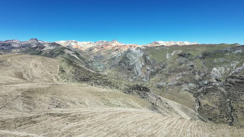 Colorful mountain in the Peruvian Andes