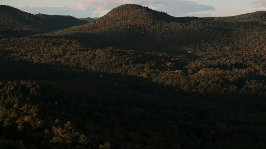 Aerial view of the Adirondack Mountains. Shot on an autumn day in Upstate New York.