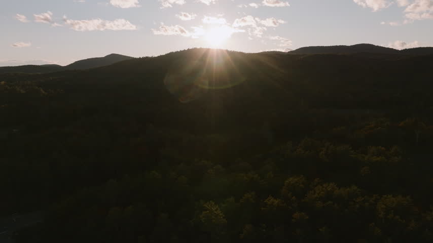 Aerial view of the Adirondack Mountains. Shot on an autumn day in Upstate New York.