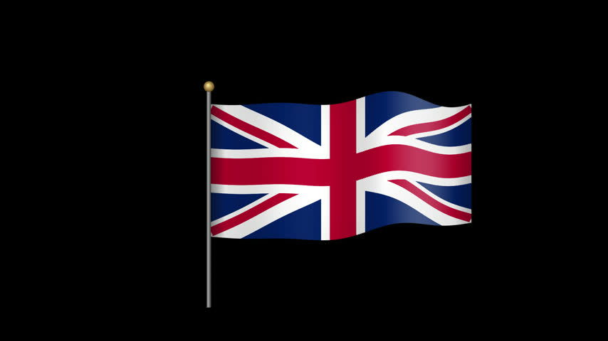 Vibrant union jack flag flutters proudly in the gentle breeze against a bright sunny sky representing national pride and traditional british heritage during an important cultural celebration outdoors.