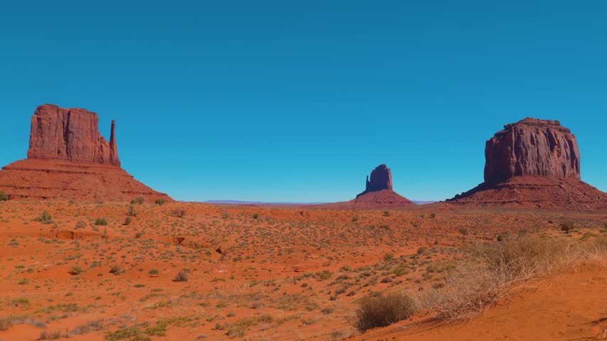 Monument Valley POV drive Through Navajo Tribal Park, Arizona.
