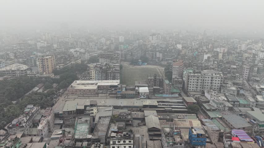 Aerial view of the Dhaka city Bangladesh