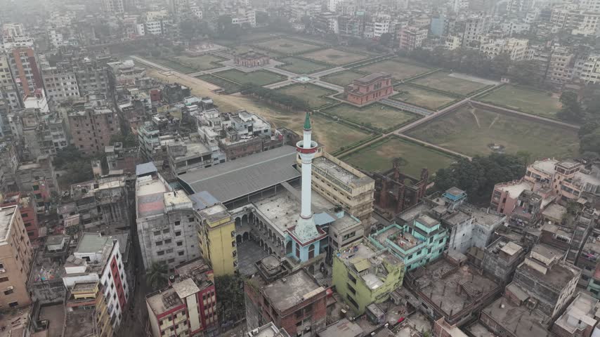 Aerial view of the Dhaka city Bangladesh
