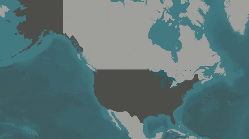 Ohio, USA modern 3D digital map render showing towns, roads, and infrastructure with a panoramic camera movement.