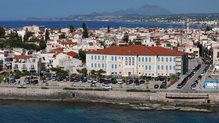 Aerial view of the Chania city, Crete, Greece