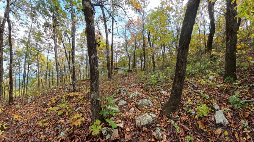 Approaching Shelter on the Ouachita Trail in Eastern Oklahoma