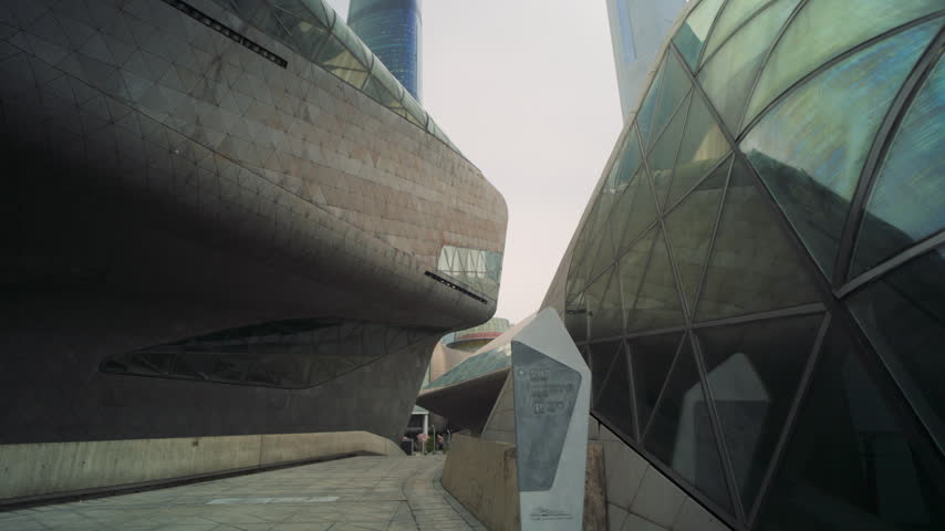 Guangzhou Opera House and Zhujiang New Town CBD behind it, China