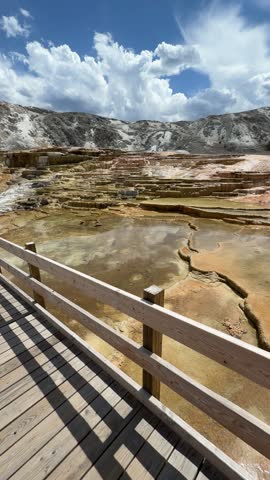 Yellowstone National Park - Mammoth Hot Springs, Mound Spring and Jupiter Terrace