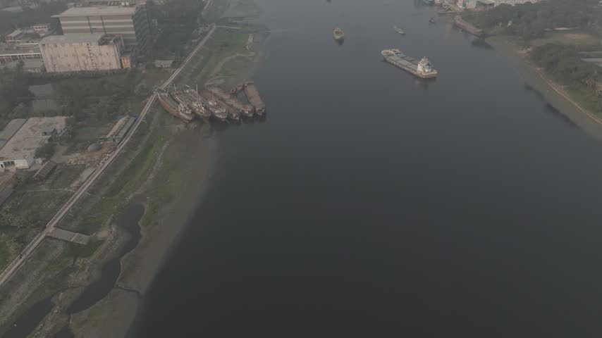 Aerial view of a river
