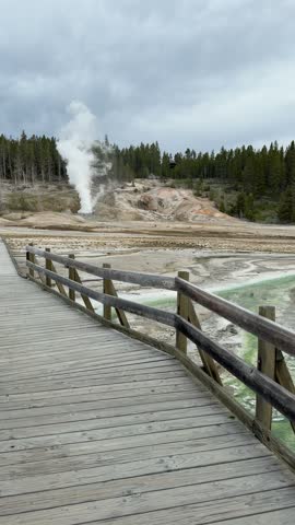 Yellowstone National Park - Porcelain Basin in Norris Geyser Basin