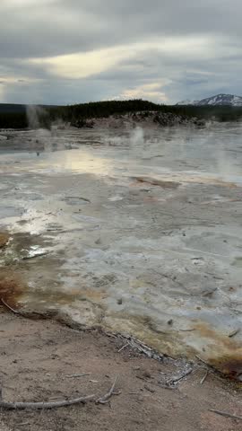 Yellowstone National Park - Porcelain Basin in Norris Geyser Basin