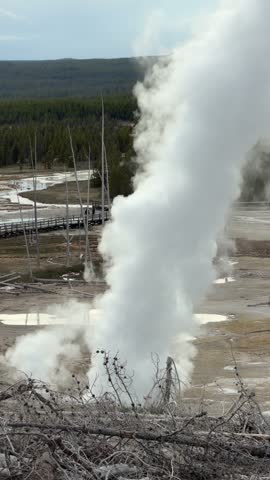 Yellowstone National Park - Porcelain Basin in Norris Geyser Basin