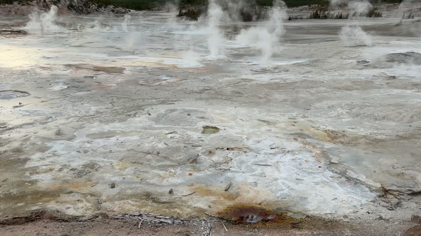 Yellowstone National Park - Porcelain Basin in Norris Geyser Basin