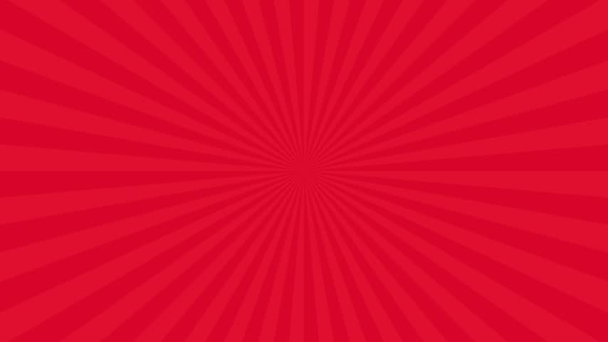 Vibrant comic book style superpower text explosion graphic with bright red background and radial lines