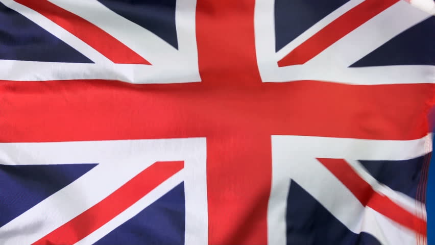 Close up of Flag of England waving in the wind, shot in HD video NOT computer