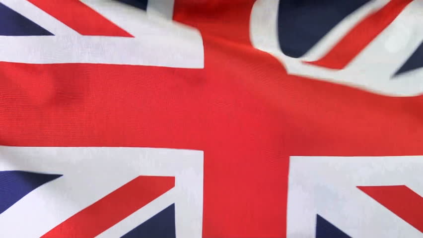 Flag of England waving in the wind, shot in HD video NOT computer generated