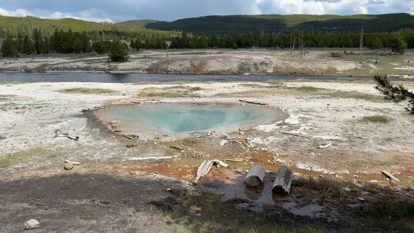 Yellowstone National Park - Silent Pool on the West Bank of the Firehole River