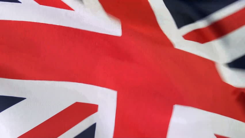 Extreme close up of Flag of England waving in the wind, shot in HD video NOT