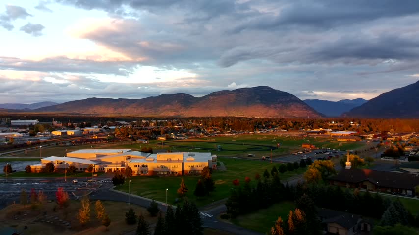 Columbia Falls Junior High Autumn Aerial