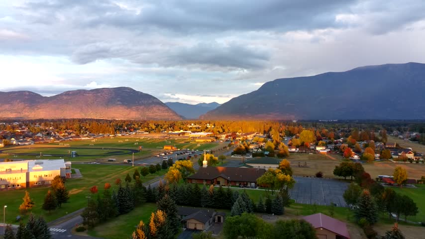 Columbia Falls Junior High Autumn Aerial