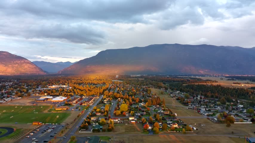 Columbia Falls Junior High Autumn Aerial
