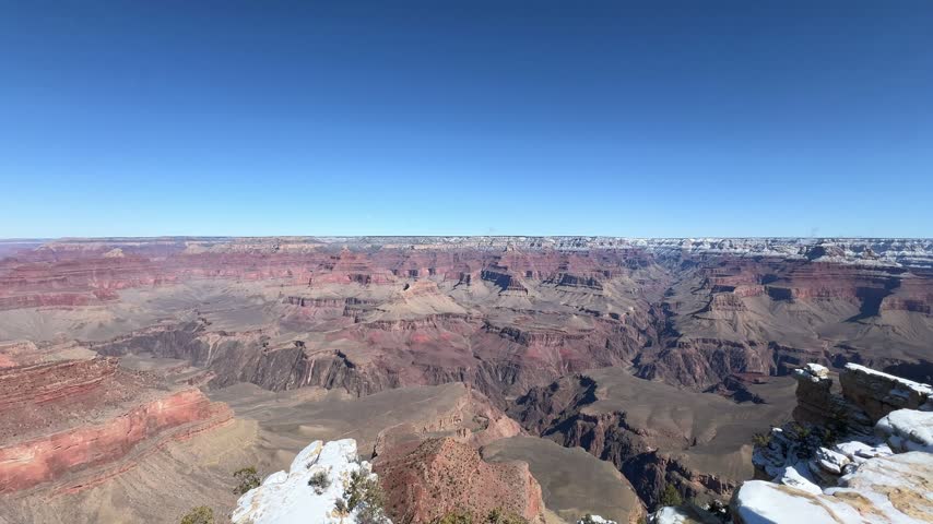 Grand canyon national park winter landscape with snow