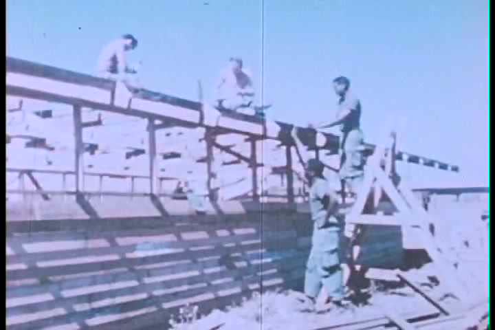 1960s - The fourth infantry division sets up a camp during the Vietnam War