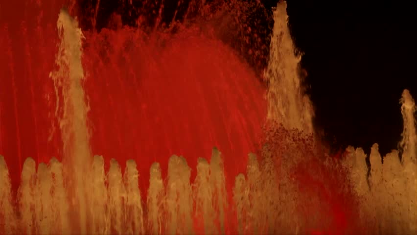 Coloured fountain.
 A spectacular display of colour, light, motion and water acrobatics. 
